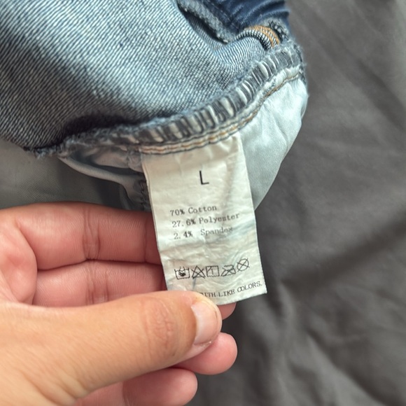 ⭐222. Elastic Waist High Waisted Denim Shorts - Picture 3 of 3